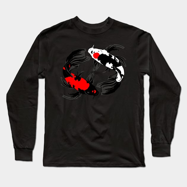 Koi fish Long Sleeve T-Shirt by WordFandom